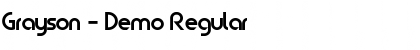Download Grayson - Demo Regular Font Title Preview