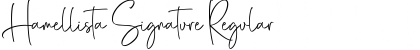 Download Hamellista Signature Regular Font Title Preview