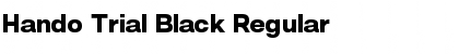 Download Hando Trial Black Regular Font