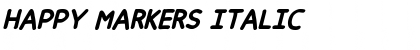 Download Happy markers Italic Font Title Preview