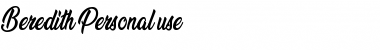 Download Beredith Personal Use Regular Font Title Preview