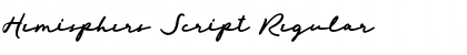Download Hemisphers Script Regular Font Title Preview