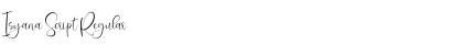 Download Isyana Script Regular Font Title Preview