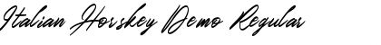 Download Italian Horskey Demo Regular Font Title Preview