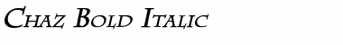 Download Chaz Bold Italic Font Title Preview