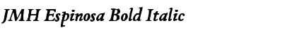 Download JMH Espinosa Bold Italic Font Title Preview