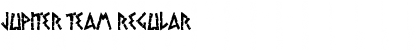 Download jupiter team Regular Font Title Preview