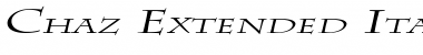 Download Chaz Extended Italic Font Title Preview