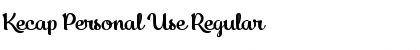 Download Kecap Personal Use Regular Font Title Preview