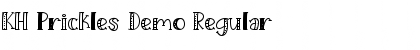 Download KH Prickles Demo Regular Font Title Preview