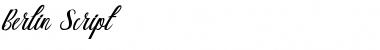 Download Berlin Script Regular Font Title Preview