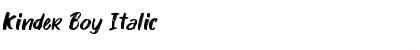 Download Kinder Boy Italic Font Title Preview