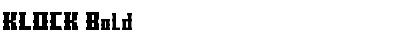 Download KLOCK Bold Font Title Preview