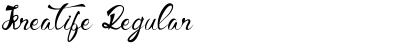 Download Kreatife Regular Font Title Preview