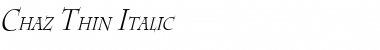 Download Chaz Thin Italic Font Title Preview