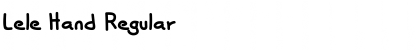 Download Lele Hand Regular Font Title Preview