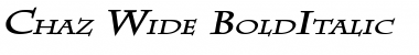 Download Chaz Wide BoldItalic Font Title Preview