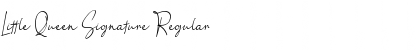 Download Little Queen Signature Regular Font Title Preview