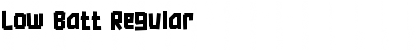 Download Low Batt Regular Font Title Preview