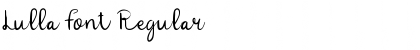 Download Lulla Font Regular Font Title Preview
