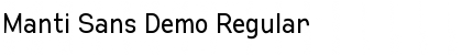 Download Manti Sans Demo Regular Font Title Preview