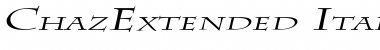 Download ChazExtended Italic Font Title Preview