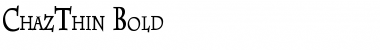 Download ChazThin Bold Font Title Preview
