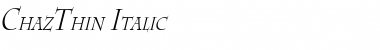 Download ChazThin Italic Font Title Preview
