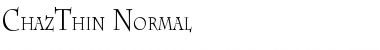 Download ChazThin Normal Font Title Preview