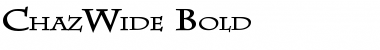 Download ChazWide Bold Font Title Preview