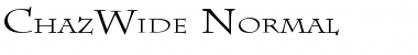 Download ChazWide Normal Font Title Preview