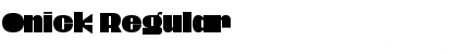 Download Onick Regular Font Title Preview
