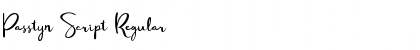 Download Passtyn Script Regular Font Title Preview