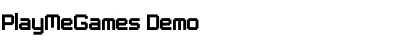 Download PlayMeGames Demo Font Title Preview