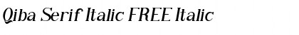 Download Qiba Serif Italic FREE Font