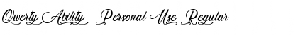 Download Qwerty Ability - Personal Use Regular Font Title Preview