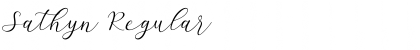 Download Sathyn Regular Font Title Preview
