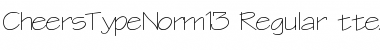 Download CheersTypeNorm13 Regular Font Title Preview