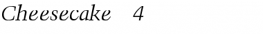 Download Cheesecake 4 Regular Font Title Preview