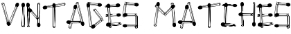 Download Vintages Matches Demo Regular Font Title Preview