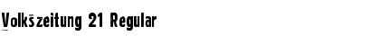 Download Volkszeitung 21 Regular Font Title Preview