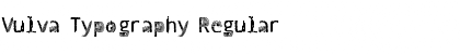 Download Vulva Typography Regular Font Title Preview