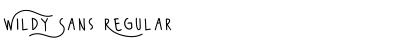 Download Wildy Sans Regular Font Title Preview