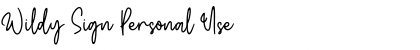 Download Wildy Sign Personal Use Font Title Preview