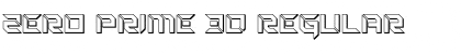 Download Zero Prime 3D Regular Font
