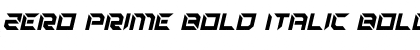 Download Zero Prime Bold Italic Bold Italic Font
