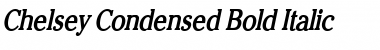 Download Chelsey Condensed Bold Italic Font Title Preview