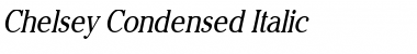 Download Chelsey Condensed Italic Font Title Preview