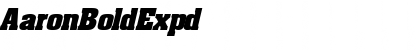 Download AaronBoldExpd Italic Font Title Preview