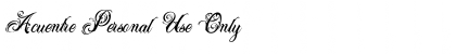Download Acuentre Personal Use Only Regular Font Title Preview